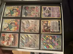 163 Pokemon Card Illustration Rare/Ex/Full Art Lot Binder Included! Nm/m read - Image 1