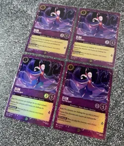 Disney Lorcana TCG Elsa - The Fifth Spirit Amethyst Promo Cards Foil - Set Of 4 - Image 3