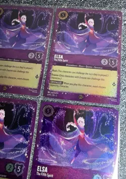 Disney Lorcana TCG Elsa - The Fifth Spirit Amethyst Promo Cards Foil - Set Of 4 - Image 5
