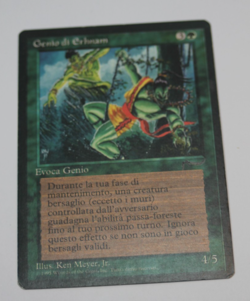 Erhnam Djin. Genio di Erhnam MTG Italian FBB Chronicles Black Bordered LP - Image 1