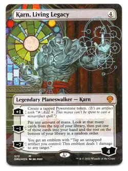 Karn, Living Legacy Borderless Dominaria United Magic: The Gathering Foil LP - Image 1