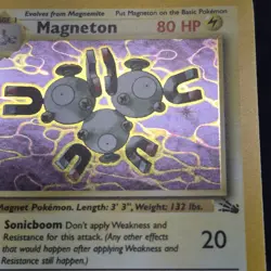 Magneton 11/62 Fossil Holo Rare Pokemon Card - Image 3