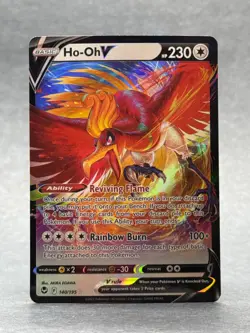 Pokemon - 140/195 Ho-Oh V SWSH12 Silver Tempest Ultra Rare Holo NM TCG - Image 1