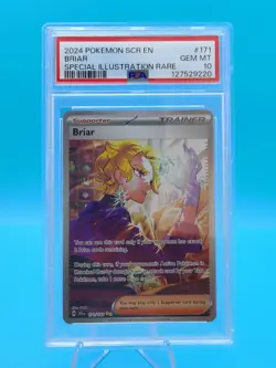 BRIAR - 2024 Pokemon SCR EN Special Illustration Rare 171/142 - PSA GEM MT 10 - Image 3