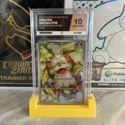 Hisuian Growlithe 181/167 - Twilight Masquerade Pokemon TCG - ACE 10 GEM MINT - Image 1