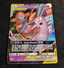 Pokemon Espeon & Deoxys GX TAG TEAM Ultra Rare Holo 72/236 Sm-Unified Minds - Image 1