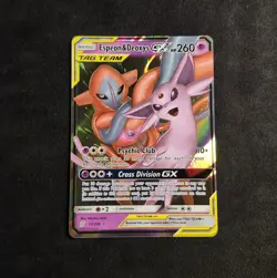 Pokemon Espeon & Deoxys GX TAG TEAM Ultra Rare Holo 72/236 Sm-Unified Minds - Image 3