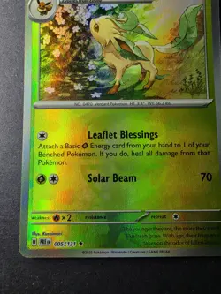 Pokemon Leafeon 005/131 Rare Reverse Holo 120 HP Sv: Prismatic Evo. Master Ball - Image 3
