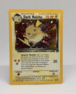 Wizards of the Coast Pokemon TCG Dark Raichu Team Rocket 83/82 Holo 70 HP 1999 - Image 1