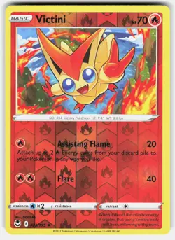 Victini 023/195 Rare Silver Tempest Pokemon Reverse Holo Near Mint - Image 1