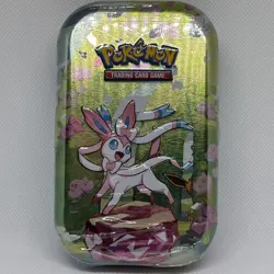 Pokemon TCG Scarlet and Violet Prismatic Evolutions Mini Tin Sylveon - Image 1