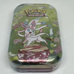 Pokemon TCG Scarlet and Violet Prismatic Evolutions Mini Tin Sylveon - Image 3