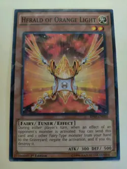 Herald Of Orange Light BP03-EN050 Shatterfoil 1st Edition LP - Image 1