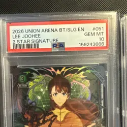 Union Arena Solo Leveling. Lee Joohee #051. SR & SR**. Graded PSA 10. POP 1-2. - Image 3