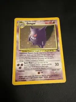 Pokemon TCG Gengar Fossil Holo Card 5/62 Unlimited Rare Vintage WOTC - Image 1