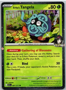 Erika's Tangela Cosmo Holo 007/217 Holo Miscellaneous Cards & Products Pokemon - Image 1