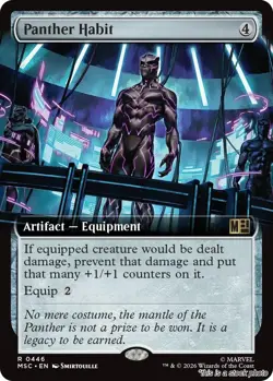 (Preorder) MTG Panther Habit (Extended Art) Card #446 Commander: Marvel Super... - Image 1