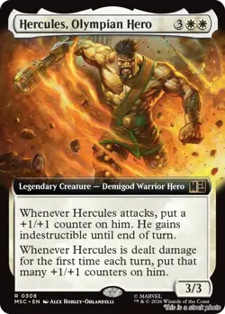 (Preorder) MTG Hercules, Olympian Hero (Extended Art) Card #308 Commander: Ma... - Image 1