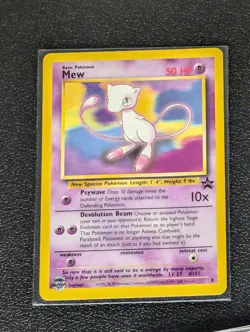 Mew 8 Wotc Promo Regular front/back image Black star pokemon trading card game - Image 1