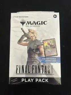 Magic The Gathering Final Fantasy Play Pack 3 Boosters & Zidane Promo SEALED NEW - Image 1