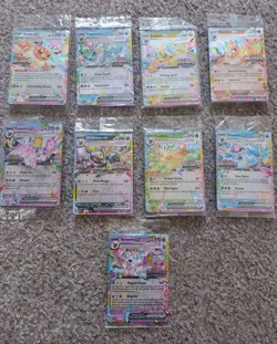 Sealed Prismatic Evolutions Surprise Box Stamped EX Promo Cards 9/9 Complete Set - Image 1