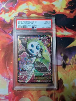Pokemon 2013 Black & White Legendary Treasures Meloetta EX Fullart LP PSA 8 - Image 2
