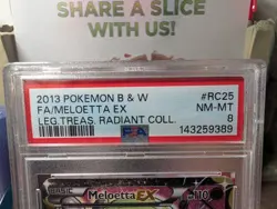 Pokemon 2013 Black & White Legendary Treasures Meloetta EX Fullart LP PSA 8 - Image 4