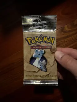 Pokemon TCG Fossil Booster Pack - Long Crimp - Factory Sealed Lapras Heavy - Image 5