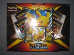 POKEMON NEUF COFFRET DESTINEES RADIEUSES PIKACHU-V FRANCAIS 4 BOOSTER SCELLE - Image 1