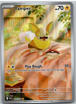 Yamper 099/094 Illustration Rare Phantasmal Flames Pokemon NM - Image 1