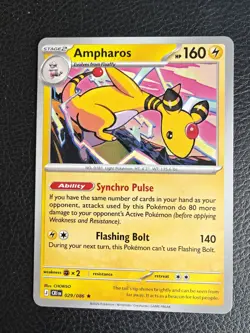 Pokemon TCG - Ampharos 029/086 Non Holo Rare Pre Release Chaos Rising Master Set - Image 1