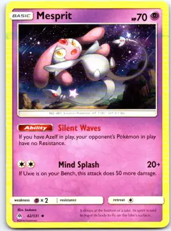 Mesprit 42/131 Uncommon Forbidden Light Pokemon LP - Image 1