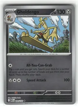 Gholdengo 099/132 Reverse Holo Mega Evolution Pokemon TCG - Image 1