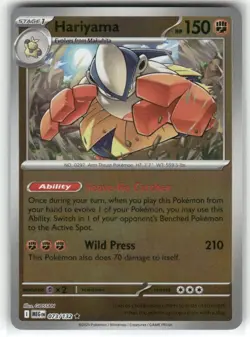 Hariyama 073/132 Reverse Holo Mega Evolution Pokemon TCG - Image 1
