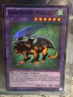 YUGIOH CHIMERA THE FLYING MYTHICAL BEAST LCYW-EN052 NM SUPER RARE LP - Image 1