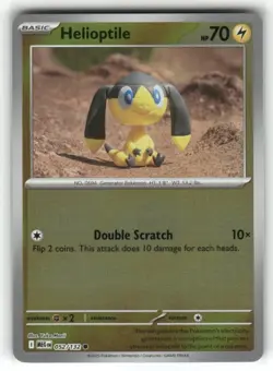 Helioptile 052/132 Reverse Holo Mega Evolution Pokemon TCG - Image 1