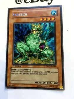YUGIOH - SKREECH - SECRET - 1ST ED. - EXCELLENT - GLADIATOR ASSAULT - GLAS-EN086 - Image 3