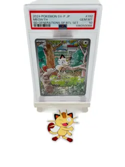 Pokemon Meowth 192/SV-P PSA 10 JP Starter Deck Generations Promo - Image 1