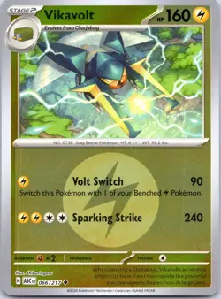 Vikavolt - (Energy Symbol Pattern) 066/217 ME: Ascended Heroes Pokemon RH NM - Image 1