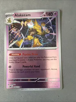 Pokemon TCG * Mega Evolution * 56/132 Alakazam REVERSE HOLO RARE * FRESH PK - Image 1