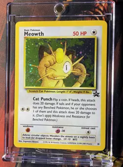 Meowth Pokemon Black Star Promo #10 Holo Rare WOTC 1999 - NM / MINT - Image 1