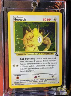 Meowth Pokemon Black Star Promo #10 Holo Rare WOTC 1999 - NM / MINT - Image 2