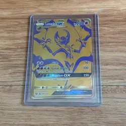 Lunala GX sm103a Alternate Art Promo Hidden Fates Gold Pokemon TCG - Image 1