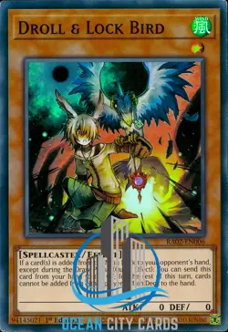 Yugioh RA02-EN006 Droll & Lock Bird Super Rare Card 1st Edition - Image 3