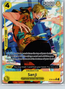 Sanji (Full Art) ST29-004 Super Rare Starter Deck 29: Egghead One Piece NM - Image 1