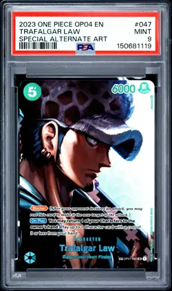2023 One Piece Op04-Kingdoms Of Intrigue Trafalgar Law SP PSA 9 - Image 1