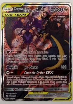 Naganadel & Guzzlord GX (Alternate Full Art) 224/236 Sm-Cosmic Eclipse Holo - Image 1