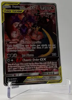 Naganadel & Guzzlord GX (Alternate Full Art) 224/236 Sm-Cosmic Eclipse Holo - Image 3