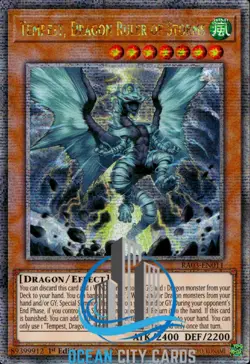 Yugioh RA03-EN011 Tempest, Dragon Ruler of Storms Quarter Century Secret Rare - Image 1