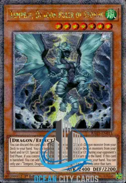 Yugioh RA03-EN011 Tempest, Dragon Ruler of Storms Quarter Century Secret Rare - Image 3